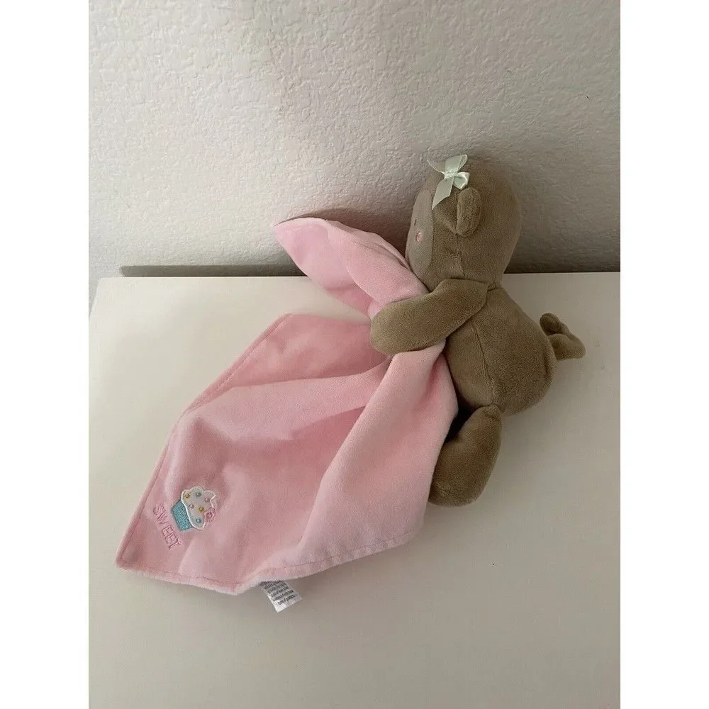 Carter's Child of Mine Monkey Pink Lovey Rattle Security Blanket Sweet Cupcake